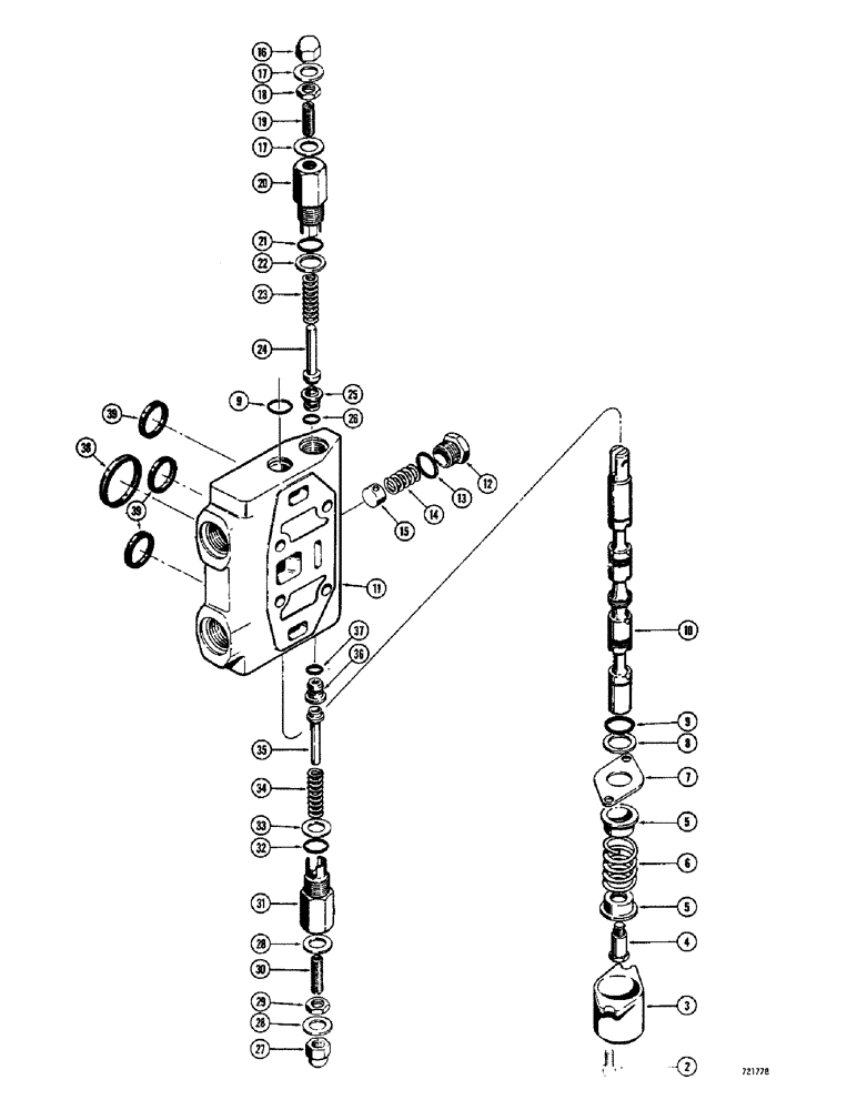 Схема запчастей Case 680CK - (230) - BACKHOE CONTROL VALVE, L33847 BOOM SECTION (35) - HYDRAULIC SYSTEMS