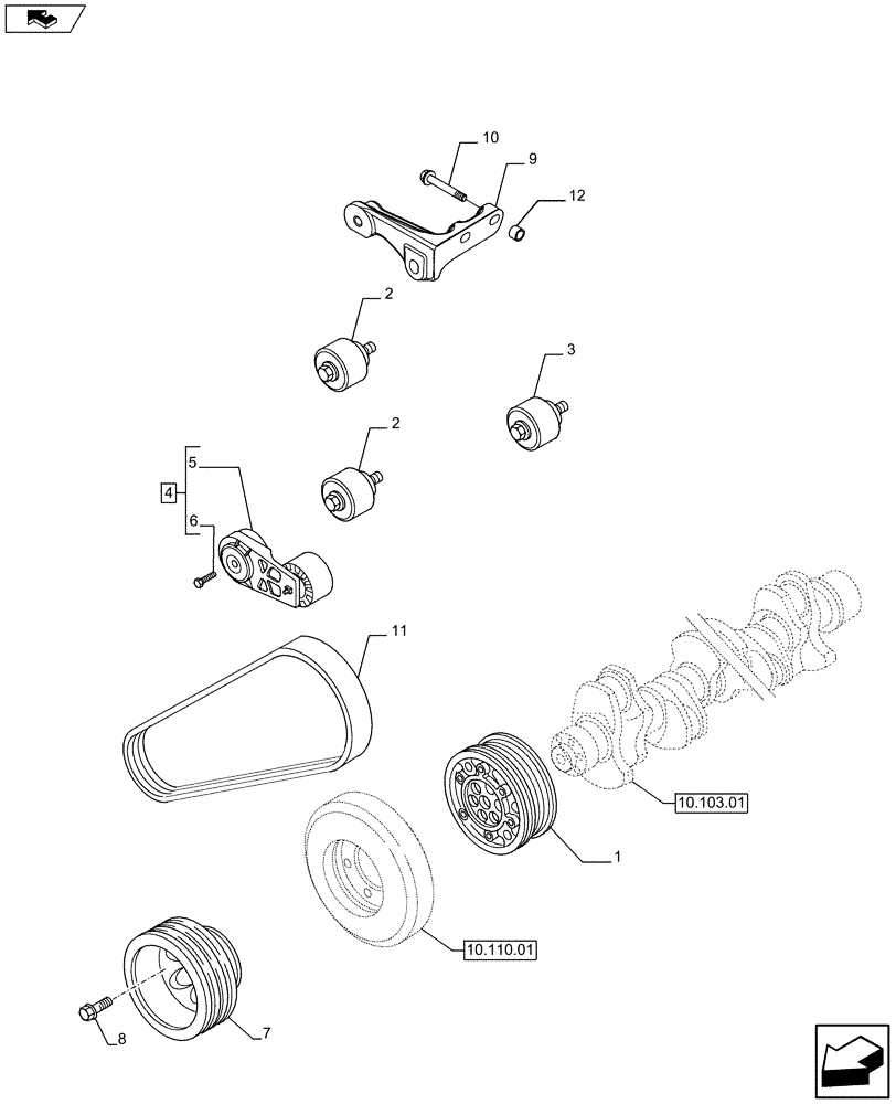 Схема запчастей Case F2CE9684C E020 - (10.114.01) - DAMPER (504045098 - 504170589 - 504354741) (10) - ENGINE