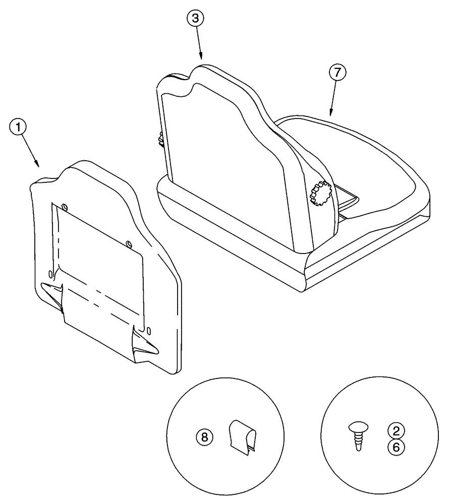 Схема запчастей Case 85XT - (09-30) - SEAT SUSPENSION (09) - CHASSIS