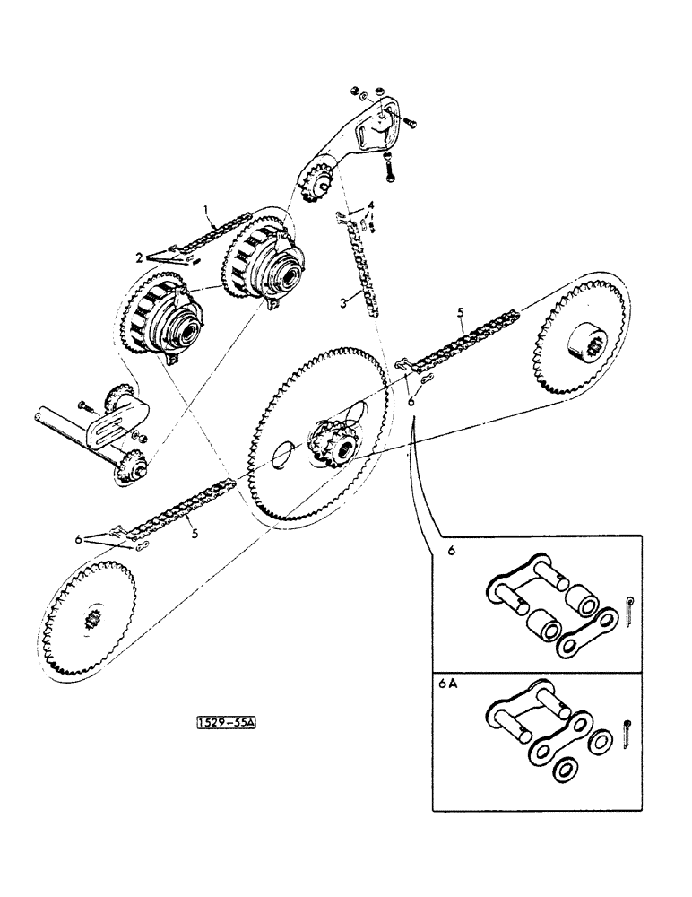 Схема запчастей Case 1529 - (116) - ROLLER CHAIN (14) - MAIN GEARBOX & DRIVE