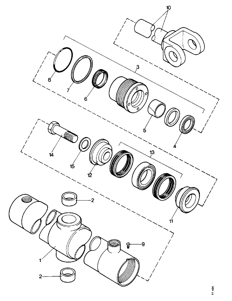 Схема запчастей Case 850 - (H09-1) - DOZER LIFT CYLINDER - 3 IN DIA X 31 IN STROKE (07) - HYDRAULIC SYSTEM