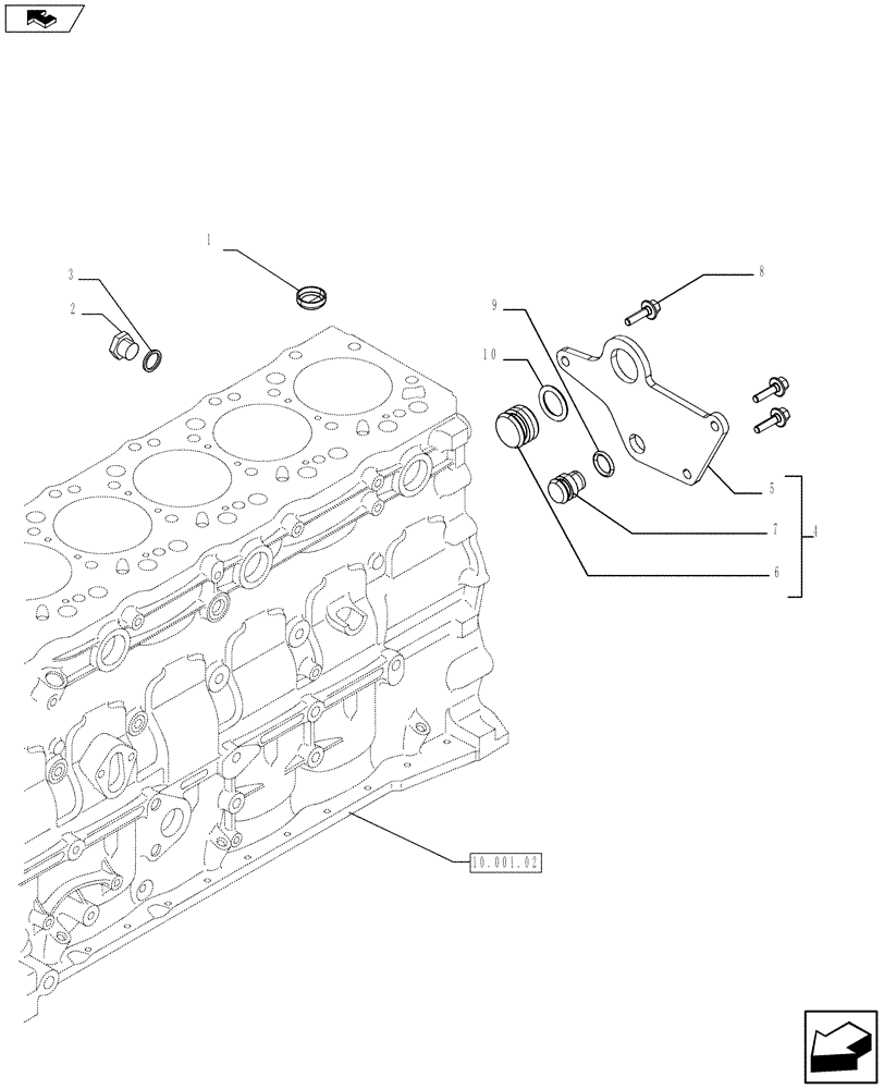 Схема запчастей Case F4HFE613R A004 - (10.101.03) - ENGINE BREATHERS (504331902) (10) - ENGINE