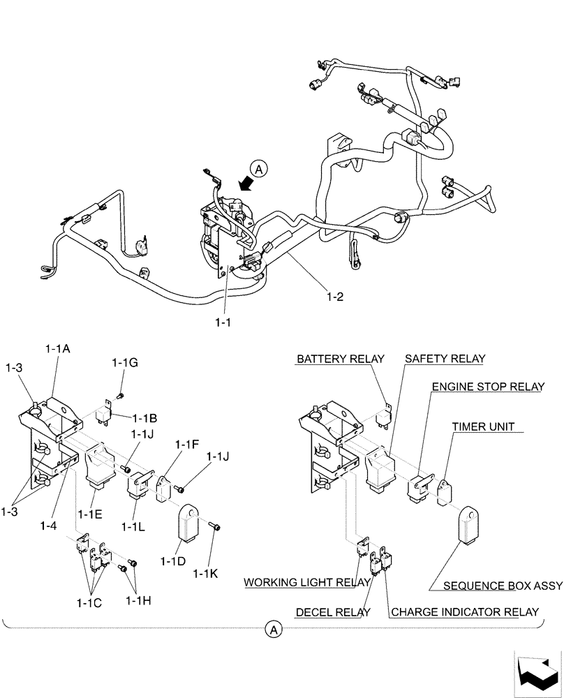 Схема запчастей Case CX36B - (01-097[02]) - ELEC ASSY, UPP (55) - ELECTRICAL SYSTEMS