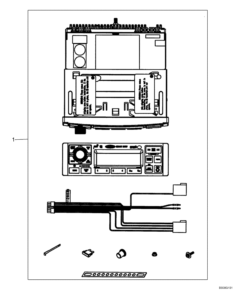 Схема запчастей Case 921F - (88.100.04) - RADIO - 12 VOLT (88) - ACCESSORIES