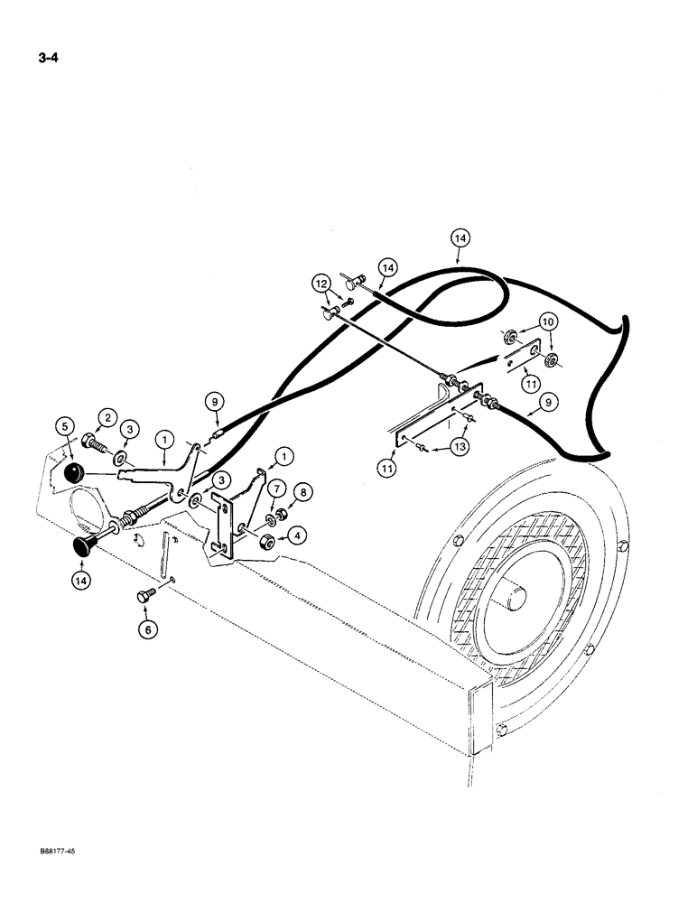 Схема запчастей Case MAXI-SNEAKER C - (3-4) - THROTTLE CONTROL AND LINKAGE (03) - FUEL SYSTEM