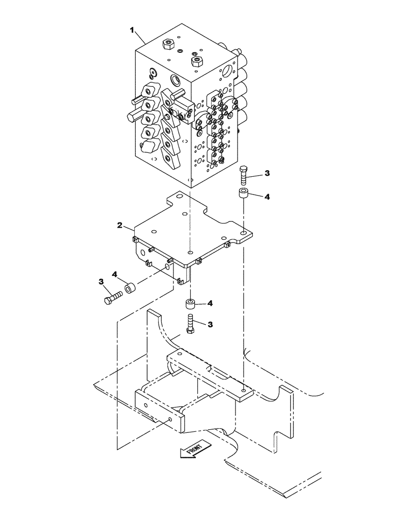 Схема запчастей Case CX470C - (08-200-00[01]) - CONTROL VALVE - STANDARD (07) - HYDRAULIC SYSTEM