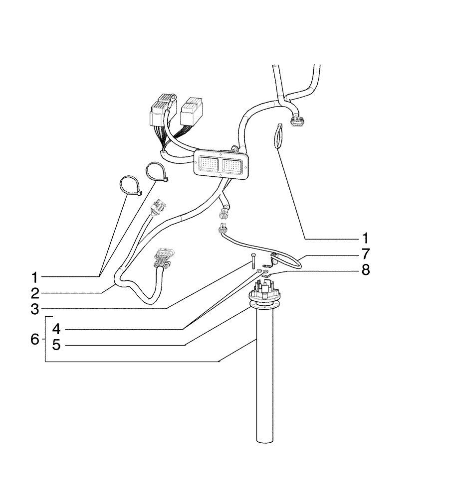 Схема запчастей Case 885B AWD - (04-08[01]) - ELECTRICAL SYSTEM, REAR FRAME (04) - ELECTRICAL SYSTEMS