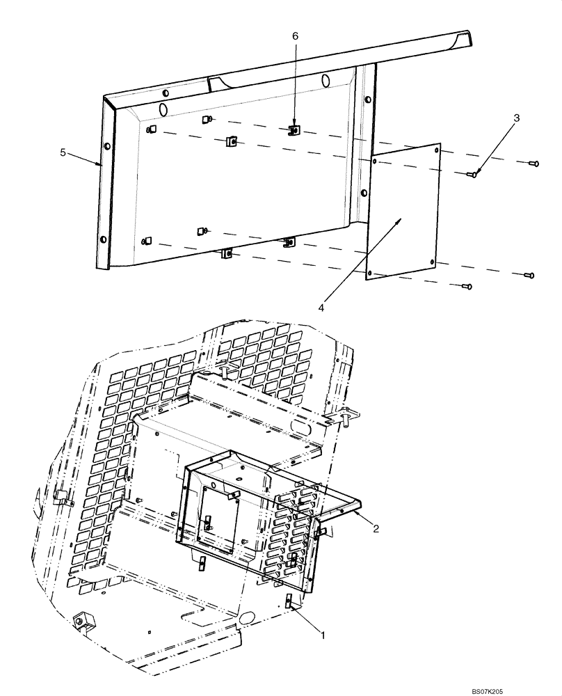 Схема запчастей Case 450 - (09-33) - HEAT SHIELD (09) - CHASSIS