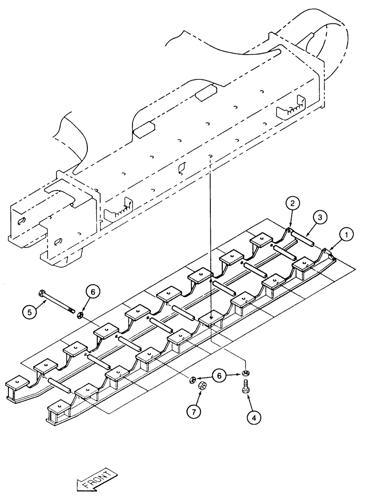 Схема запчастей Case 9050 - (5-16) - TRACK GUARDS, TIMBER KING MODELS (11) - TRACKS/STEERING