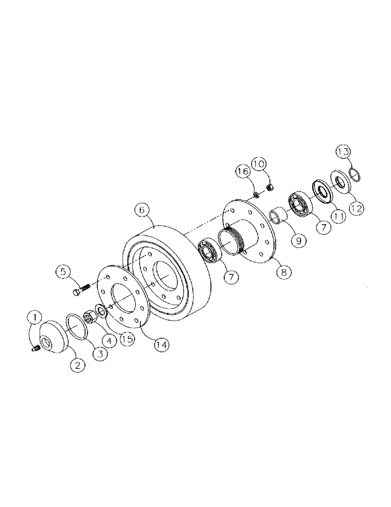 Схема запчастей Case 1500TX - (9-012) - WHEEL 