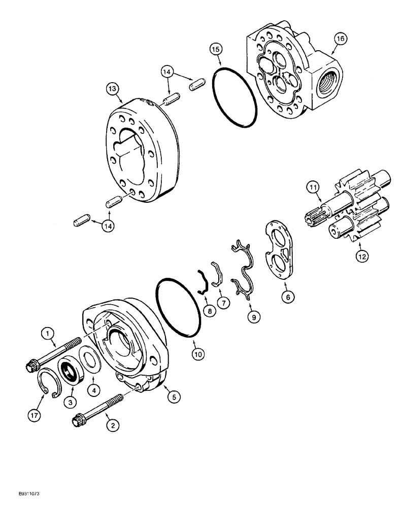 Схема запчастей Case 650G - (8-10) - EQUIPMENT PUMP ASSEMBLY (08) - HYDRAULICS