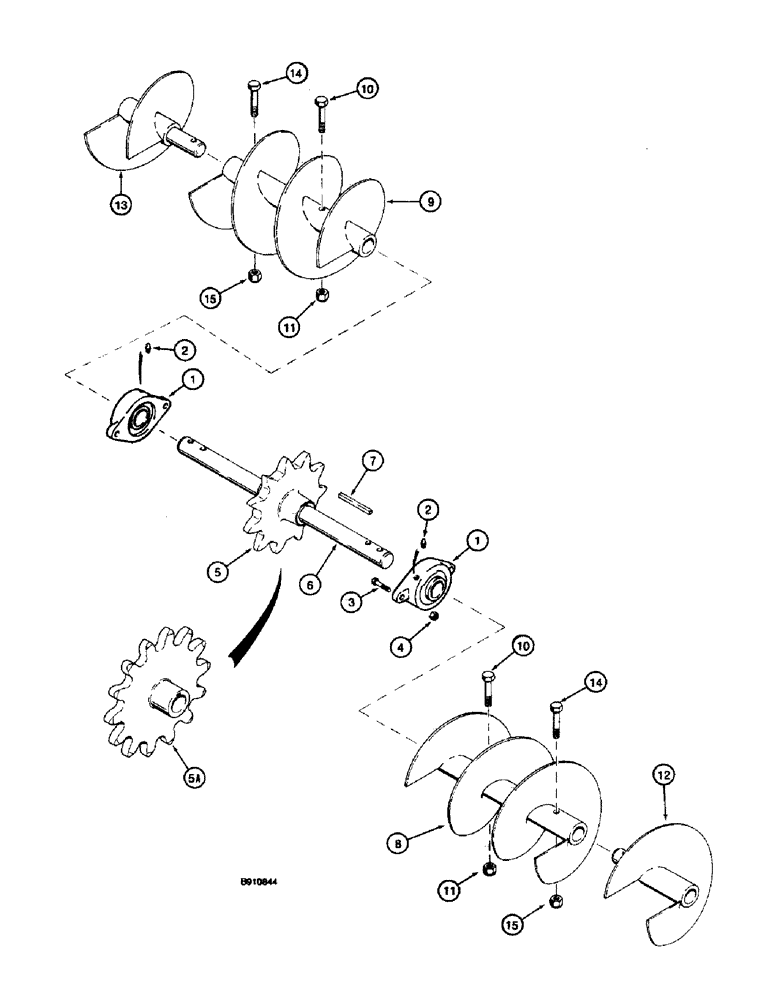 Схема запчастей Case 660 - (9-084) - AUGER AND MOUNTING (09) - CHASSIS/ATTACHMENTS