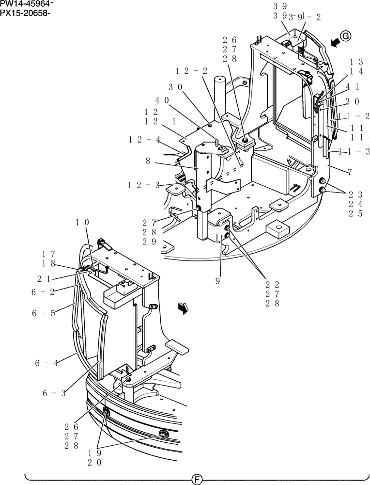 Схема запчастей Case CX36B - (769-01[4]) - GUARD INSTAL (COOLER) (05) - SUPERSTRUCTURE