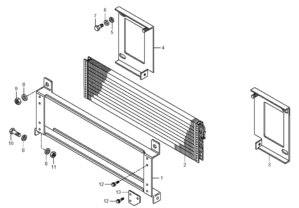 Схема запчастей Case 330 - (58A00010528[01]) - AIR CONDITIONING - CLAMPING (10) - Cab/Cowlings