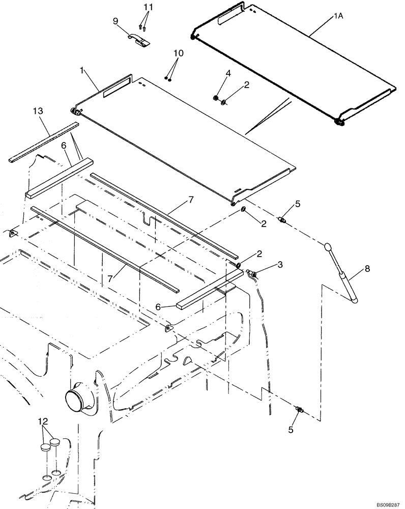 Схема запчастей Case 721E - (09-40) - COVERS - CAB - WITHOUT AIR CONDITIONING (09) - CHASSIS