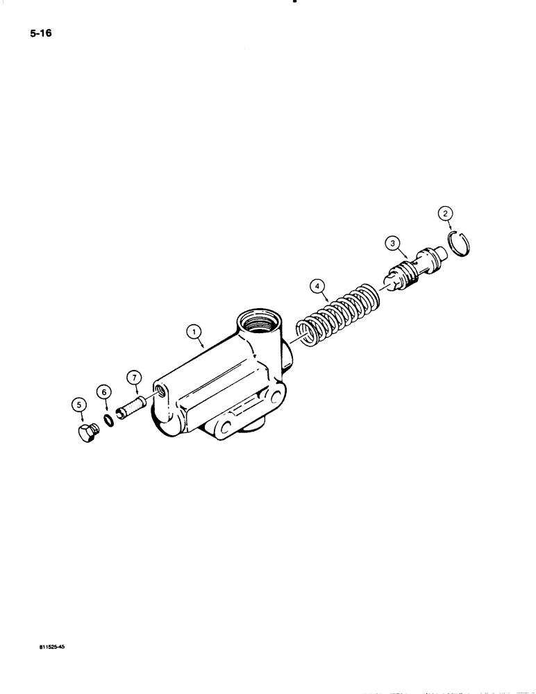 Схема запчастей Case W20C - (5-16) - L51457 FLOW CONTROL VALVE (05) - STEERING