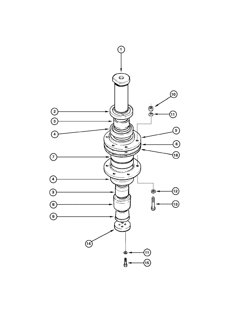 Схема запчастей Case 845 - (09-006[01]) - LOWER ARTICULATION - ASSEMBLY (09) - CHASSIS