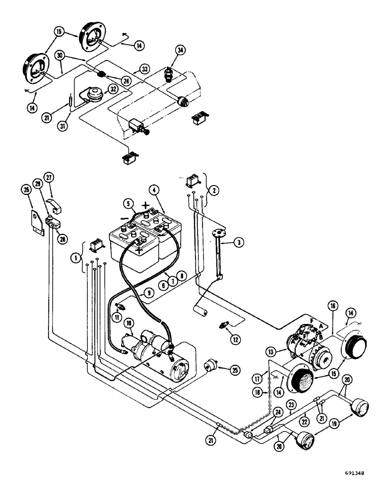 Схема запчастей Case W7 - (110) - GENERATOR ELECTRICAL SYSTEM, (DIESEL), SERIAL NO. 9801417 AND AFTER (04) - ELECTRICAL SYSTEMS