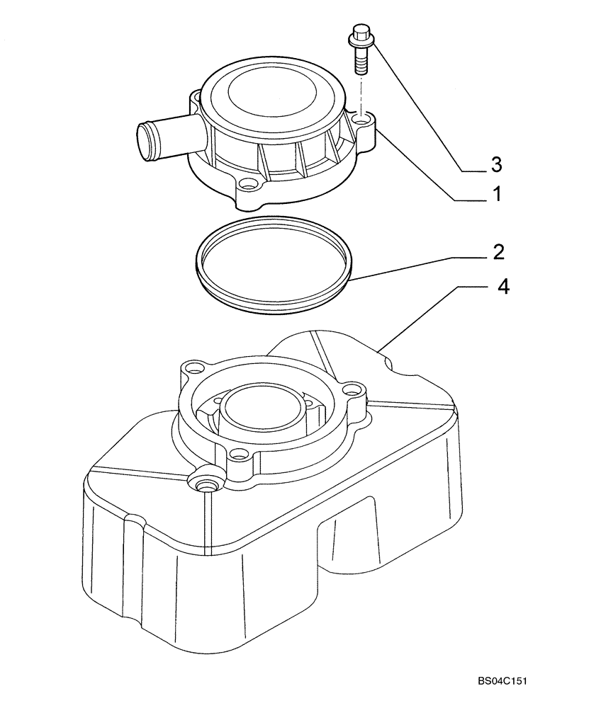 Схема запчастей Case 450CT - (02-24) - BREATHER - ENGINE (02) - ENGINE