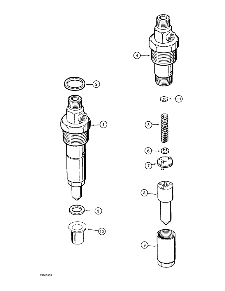 Схема запчастей Case 1155E - (3-29C) - FUEL INJECTION NOZZLE - 7 MM TIP, 6T-590 ENGINE, ENGINE SN 44475085 & AFT (03) - FUEL SYSTEM