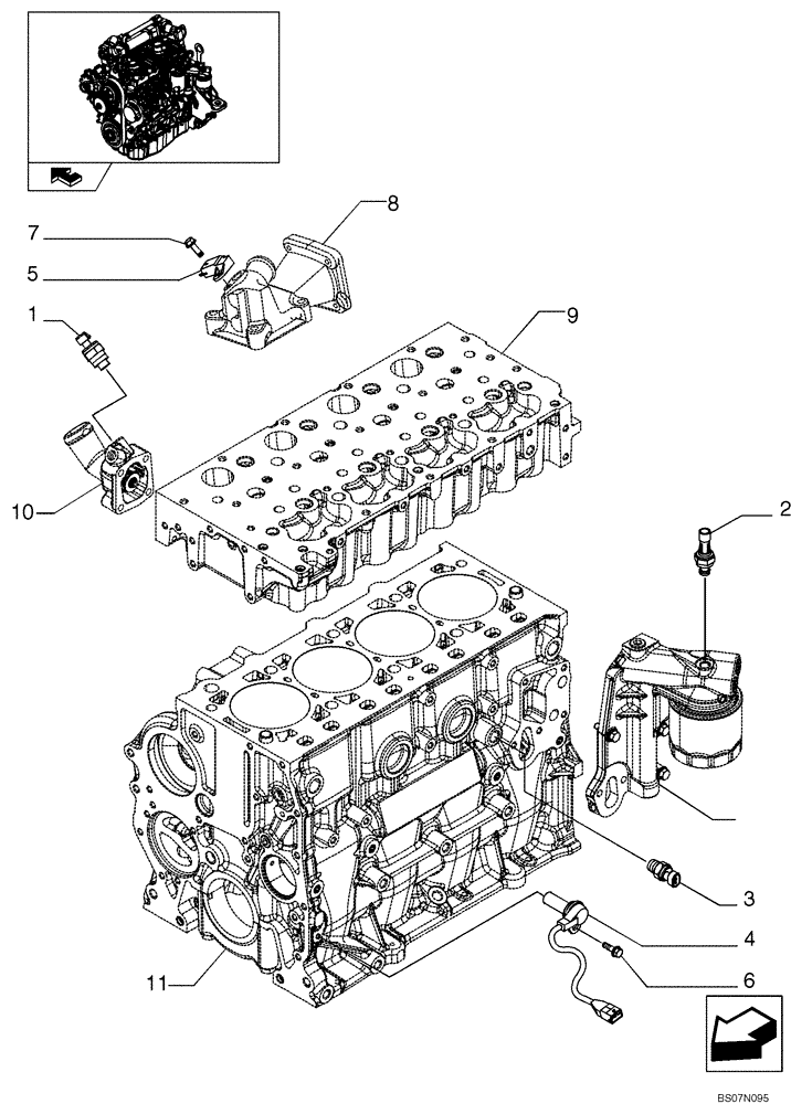 Схема запчастей Case 430 - (02-39) - DIAGNOSTIC SENSOR (87530652) (02) - ENGINE