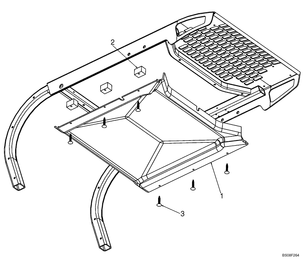 Схема запчастей Case 465 - (09-42) - HEADLINER - STANDARD (09) - CHASSIS