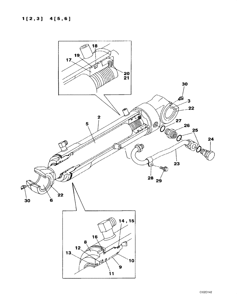 Схема запчастей Case CX75SR - (08-85) - CYLINDER ASSY, OFFSET BOOM (08) - HYDRAULICS