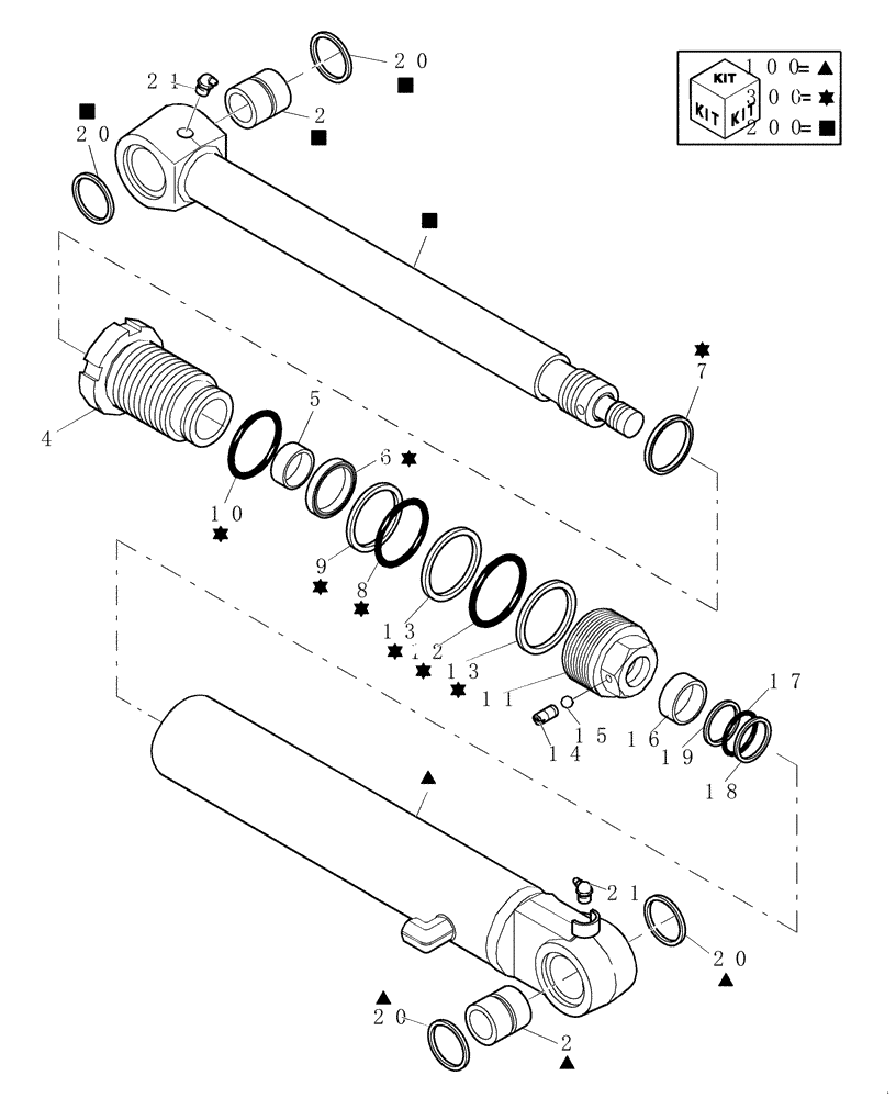 Схема запчастей Case CX31B - (2.020A[01A]) - ARM CYLINDER (35) - HYDRAULIC SYSTEMS