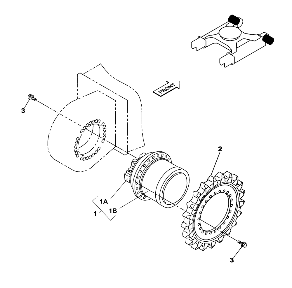 Схема запчастей Case CX210C LR - (35.353.01[01]) - TRAVEL MOTOR AND REDUCTION GEAR (35) - HYDRAULIC SYSTEMS