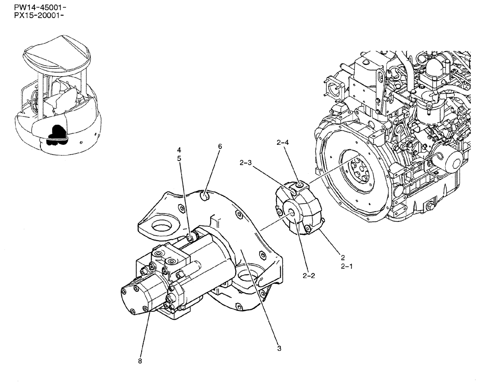 Схема запчастей Case CX31B - (05-006) - POWER TAKE-OFF ASSY (COOLER) (35) - HYDRAULIC SYSTEMS