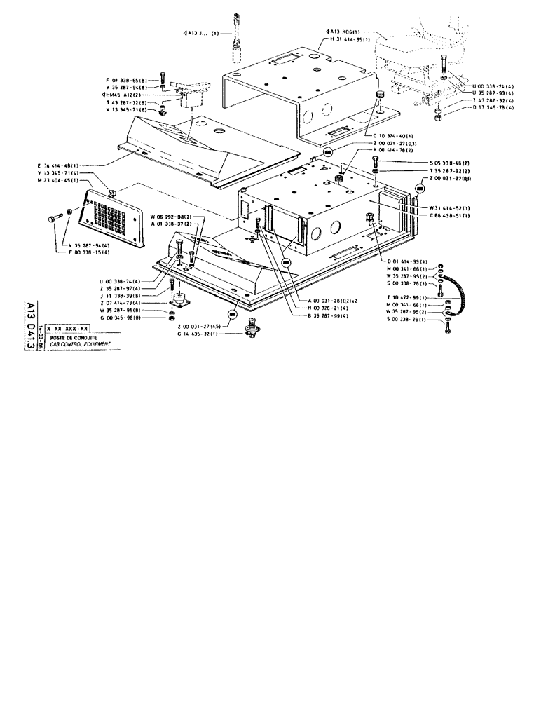 Схема запчастей Case 90BCL - (064) - CAB CONTROL EQUIPMENT (05) - UPPERSTRUCTURE CHASSIS