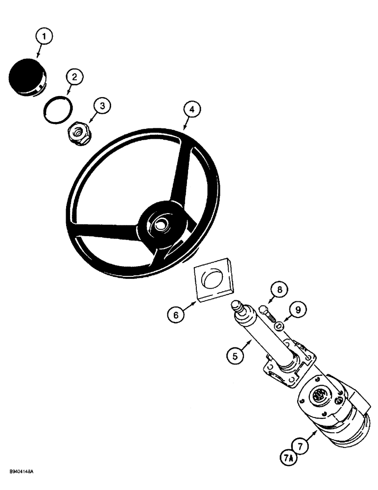 Схема запчастей Case 860 - (5-02) - STEERING WHEEL AND MOUNTING (05) - STEERING