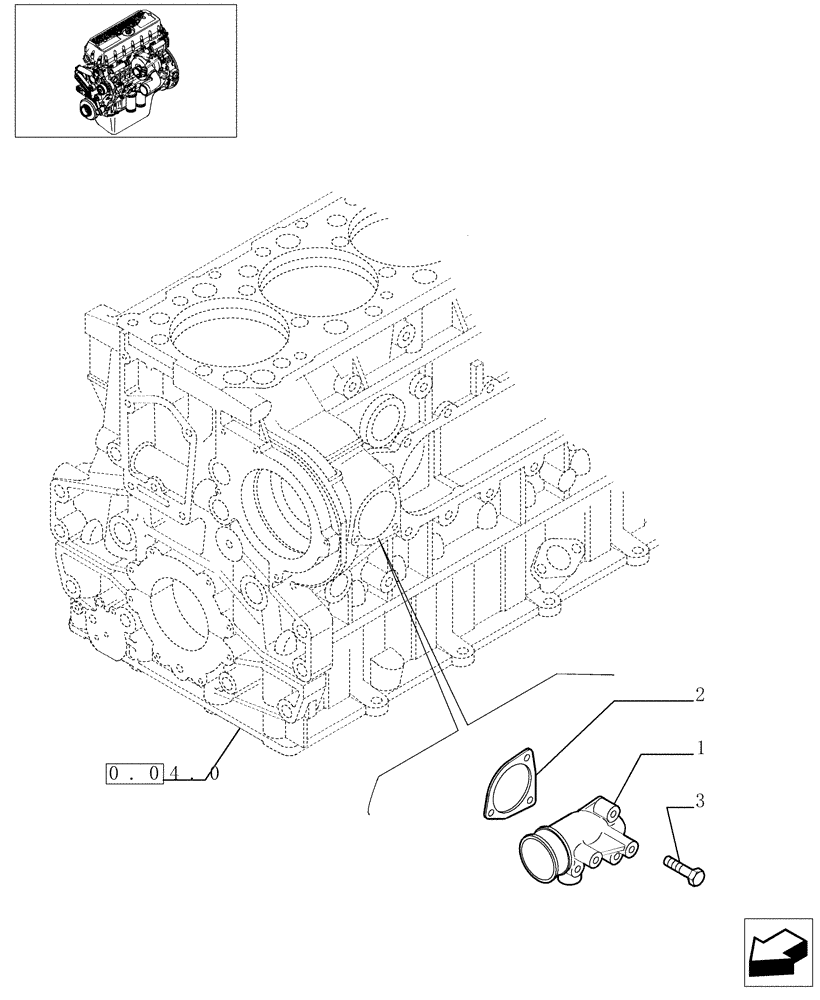 Схема запчастей Case F3BE0684A B002 - (0.32.3[01]) - WATER PUMP PIPES (504061378) 