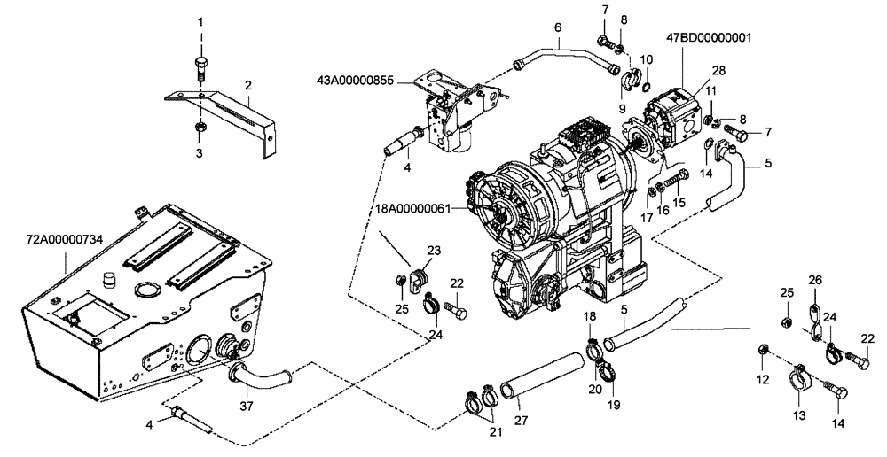 Схема запчастей Case 327B - (43A01010802[001]) - PUMP / HYDRAULIC STEERING CIRCUIT (87580439) (09) - Implement / Hydraulics / Frame / Brakes