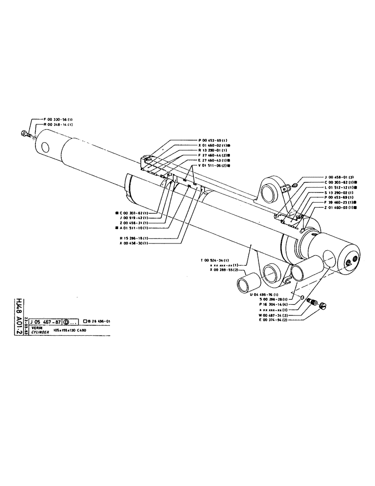 Схема запчастей Case 160CL - (156) - CYLINDER (07) - HYDRAULIC SYSTEM