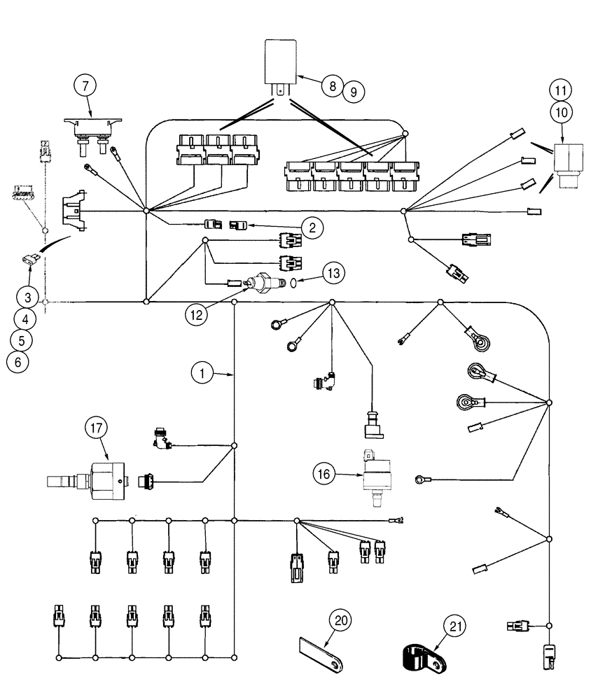 Схема запчастей Case 6030 - (04-07) - HARNESS MAIN (04) - ELECTRICAL SYSTEMS