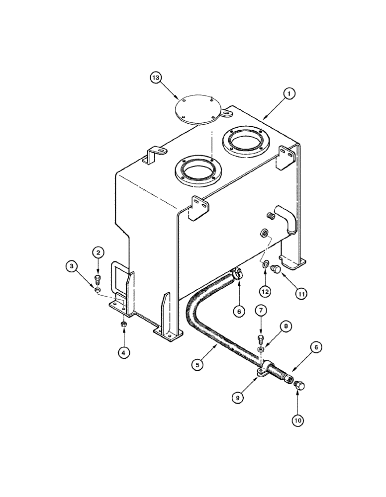 Схема запчастей Case 885 - (08-002[01]) - HYDRAULIC OIL RESERVOIR - ASSEMBLY (08) - HYDRAULICS