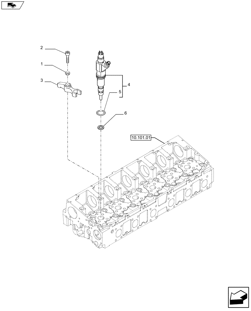 Схема запчастей Case F2CFA614C E019 - (10.218.02) - INJECTION EQUIPMENT - INJECTOR (504319990) (10) - ENGINE