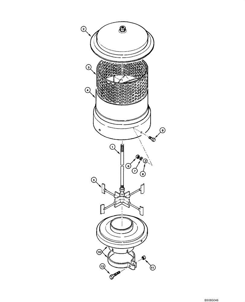 Схема запчастей Case 865 - (02.09[00]) - AIR PRE - CLEANER - ASSEMBLY (02) - ENGINE