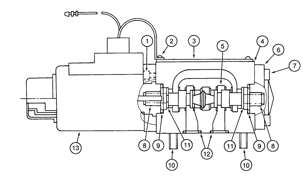 Схема запчастей Case 9050 - (8-42) - 153470A1 SOLENOID VALVE, FREE SWING (08) - HYDRAULICS