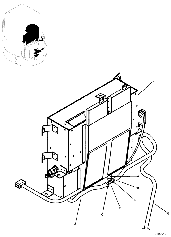 Схема запчастей Case CX36B - (05-030[00]) - COOLER ASSY (PH20M00016F1) (50) - CAB CLIMATE CONTROL