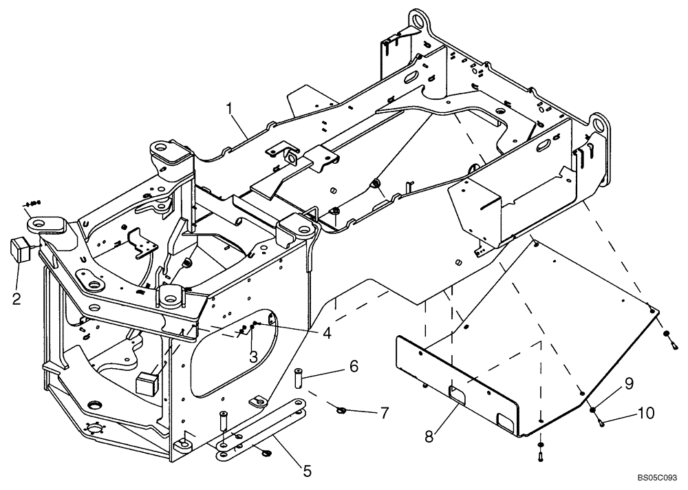 Схема запчастей Case 621D - (09-12A) - FRAME, REAR - IF USED (09) - CHASSIS