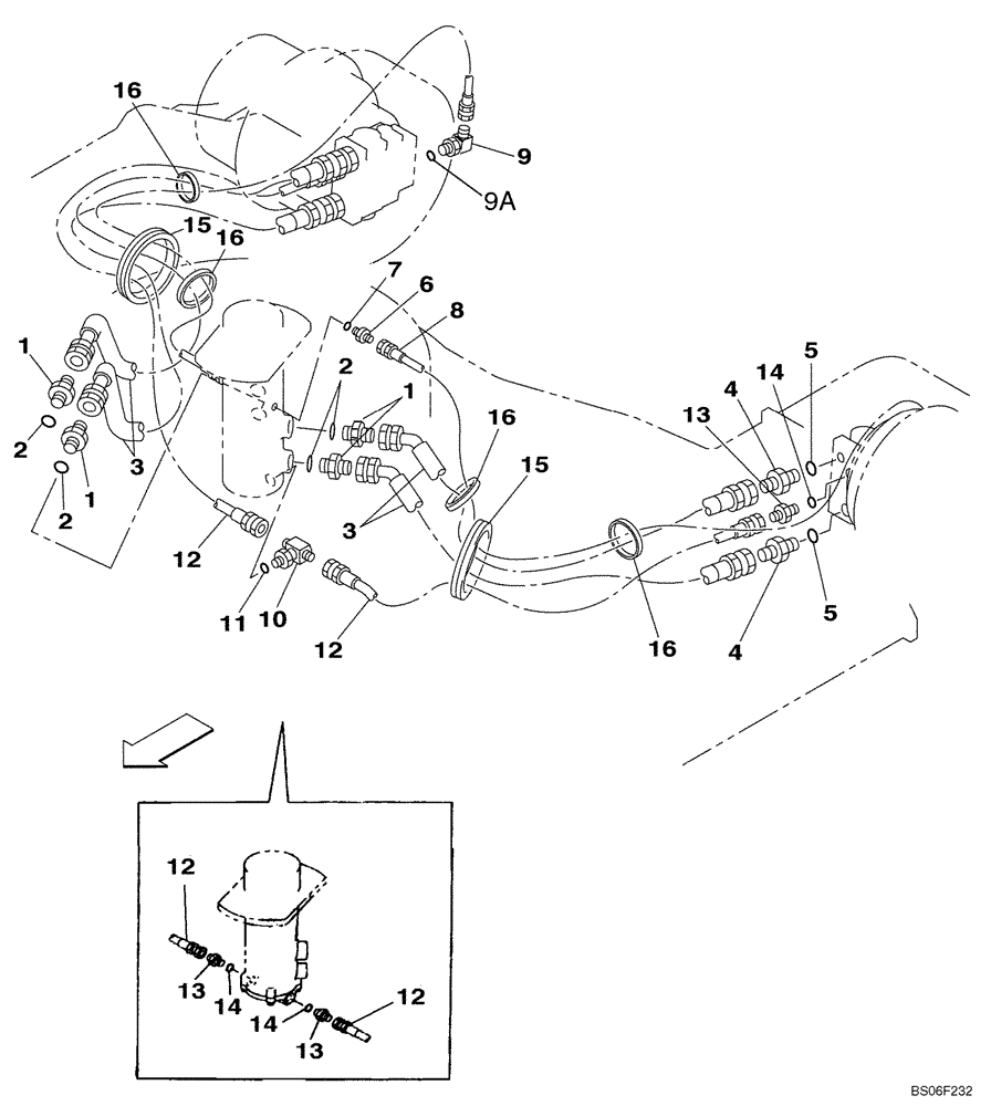 Схема запчастей Case CX160 - (06-02) - HYDRAULICS - TRACK DRIVE (06) - POWER TRAIN