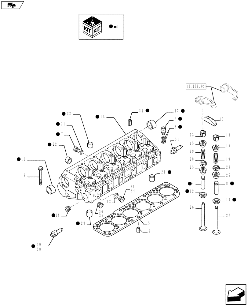 Схема запчастей Case F3AE0684S E914 - (10.101.01) - CYLINDER HEAD & RELATED PARTS (10) - ENGINE