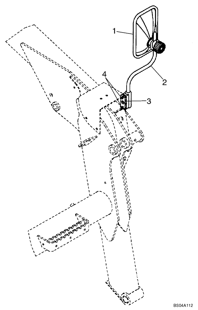 Схема запчастей Case 420 - (09-40) - SPECIAL PARTS FOR ITALY - MIRROR, REAR VIEW (09) - CHASSIS