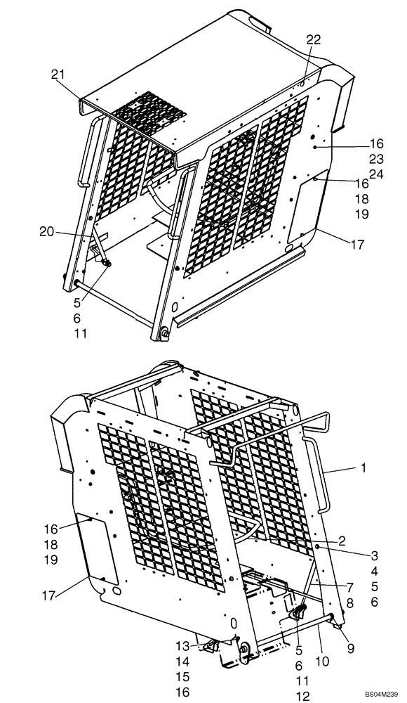 Схема запчастей Case 420 - (09-23) - FRAME AND SEAT BAR (09) - CHASSIS