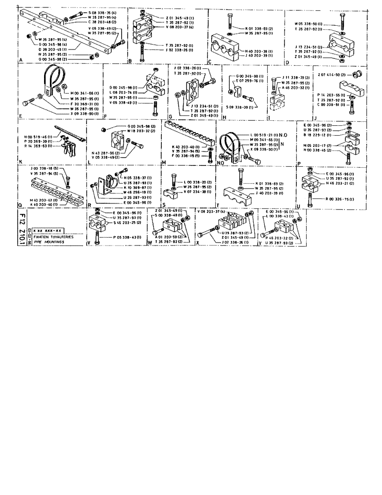 Схема запчастей Case 90BCL - (230) - PIPE MOUNTINGS (07) - HYDRAULIC SYSTEM