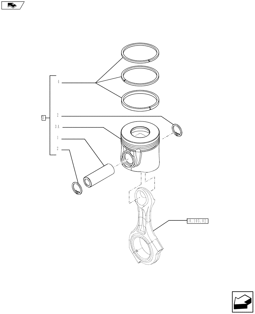 Схема запчастей Case F5HFL413B A002 - (10.105.01) - PISTON - ENGINE (5801363216) (10) - ENGINE