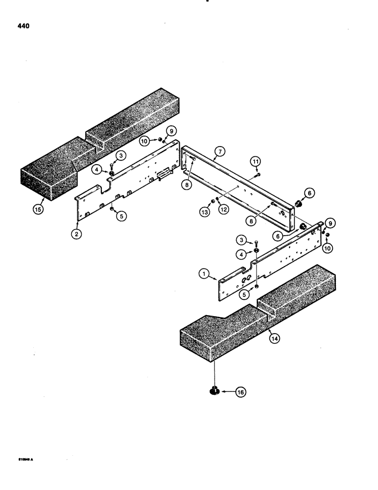 Схема запчастей Case 1150C - (440) - PRESSURIZED CAB, ROOF AND MOUNTING PARTS (09) - CHASSIS/ATTACHMENTS