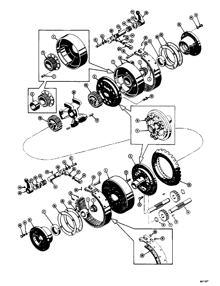 Схема запчастей Case 310G - (106) - DIFFERENTIAL (03) - TRANSMISSION